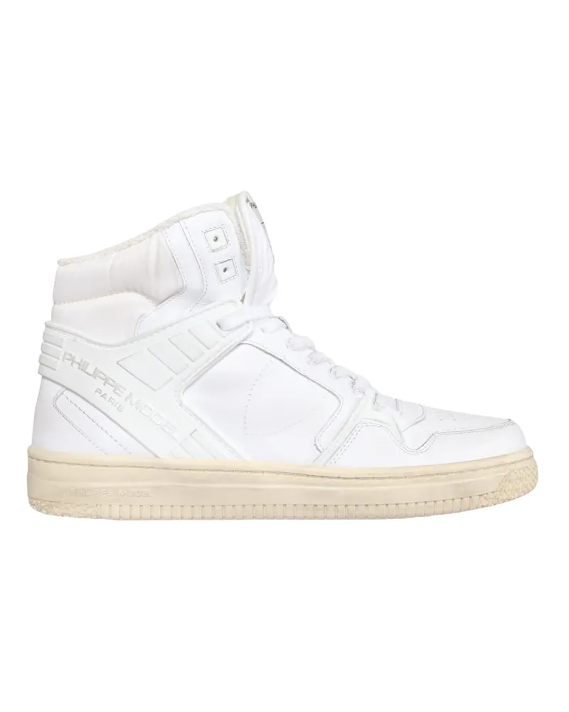 Philippe Model White Leather High-Top Sneaker — White White