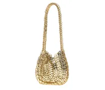 Women's Gold Metal Knit 1969 Moon Shoulder Bag Lightgold Borse A Mano