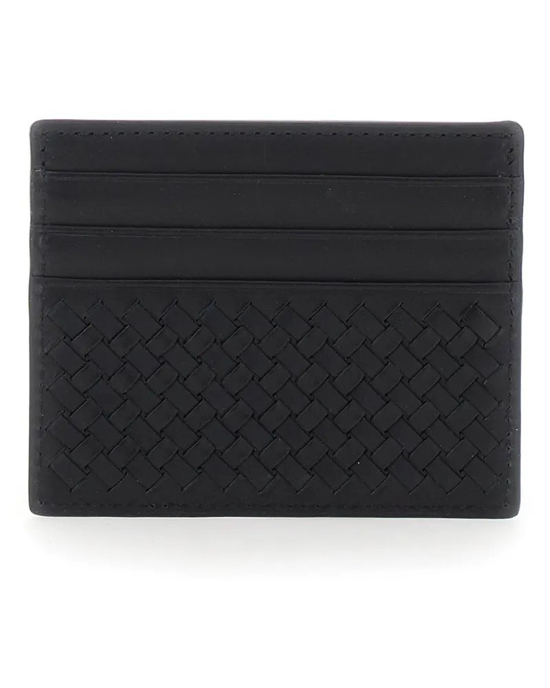 Dragon Diffusion Women's Cardholder Woven Calfskin Black Accessory Black