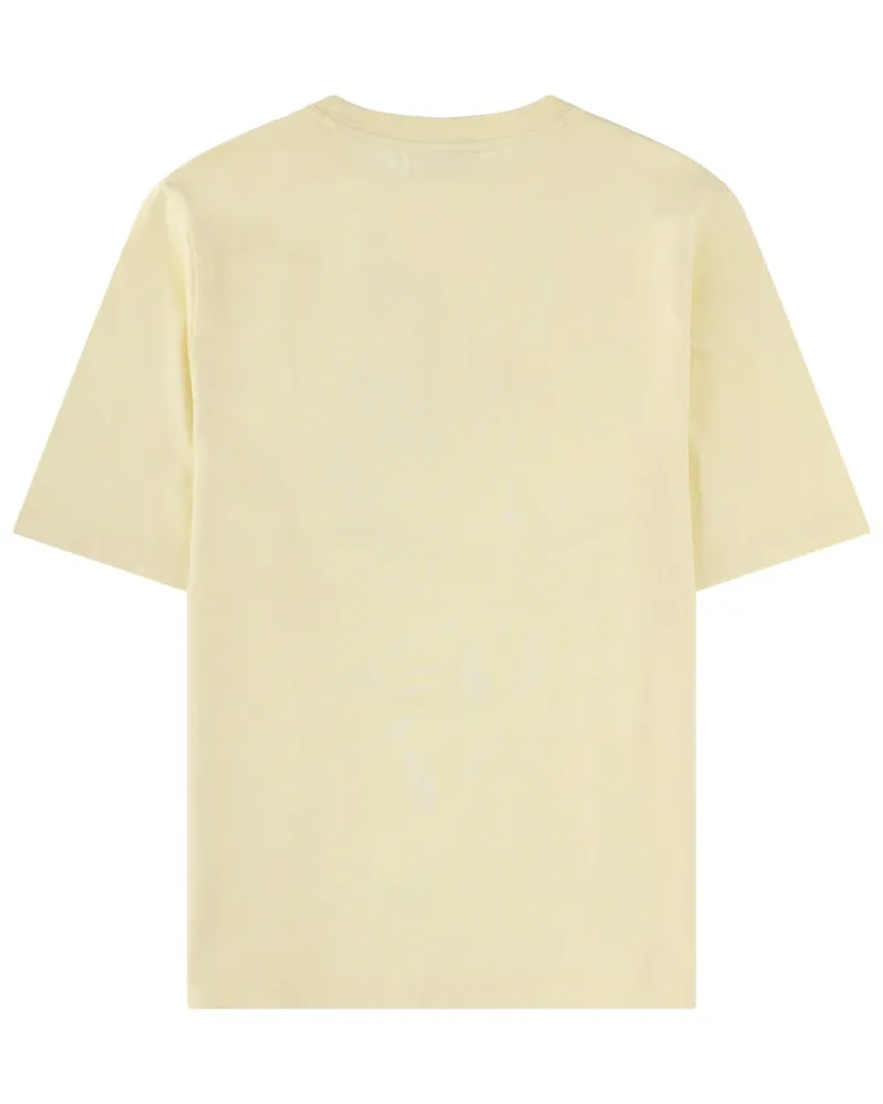 Kitsuné Logo-Embroidered Organic Cotton T-Shirt — Yellow Yellow