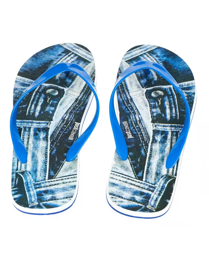 Just Cavalli Light Blue Eva Men Sandal Blue
