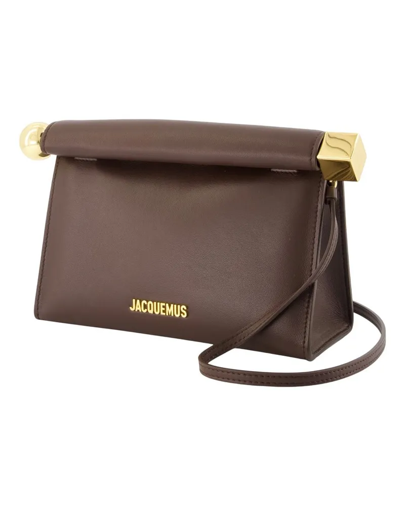 Jacquemus Le Sac Rond Carré Shoulder Bag — Brown Brown