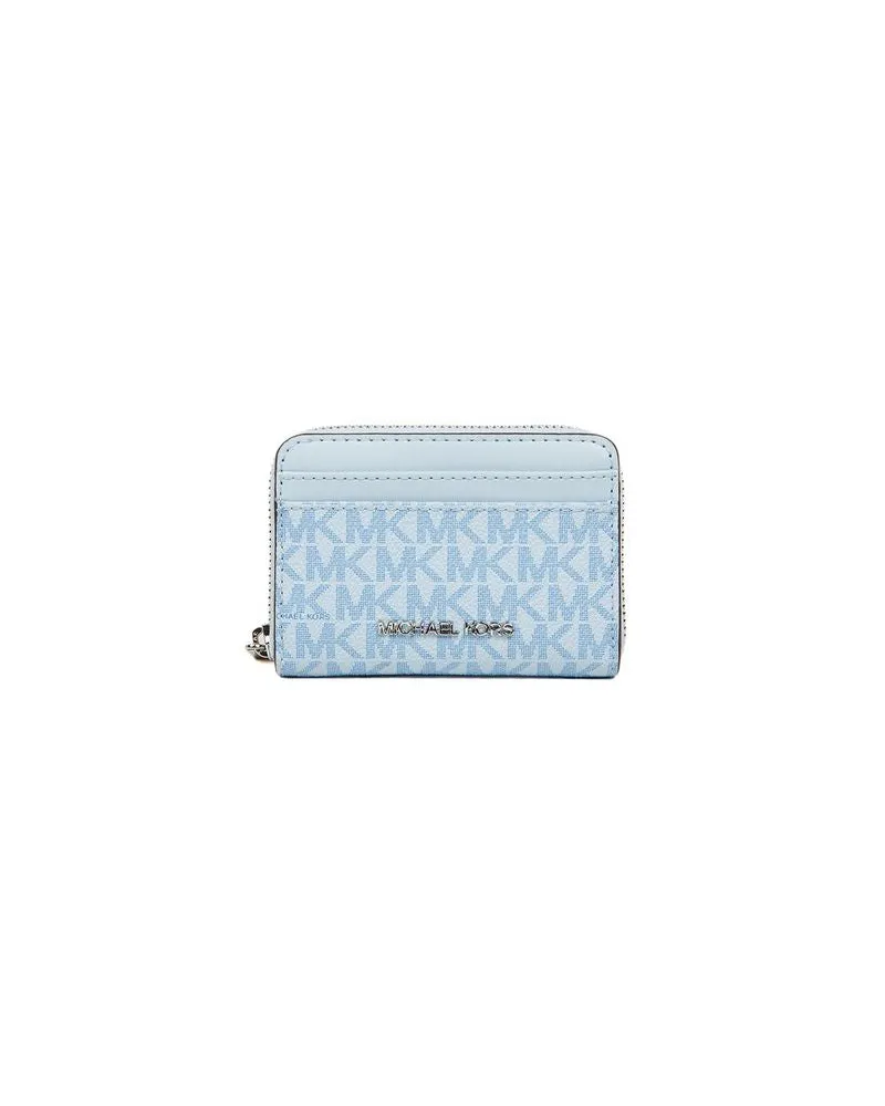 Michael Kors Women's Wallet Pale Ocean Polyurethane Bags Blue