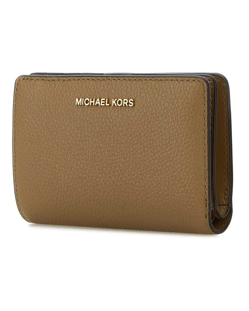 Michael Kors Women's Cappuccino Leather Wallet Husk Portafogli Beige