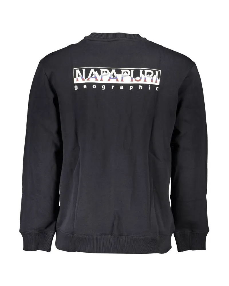 Napapijri Logo-Embroidered Cotton Sweatshirt — Black Black