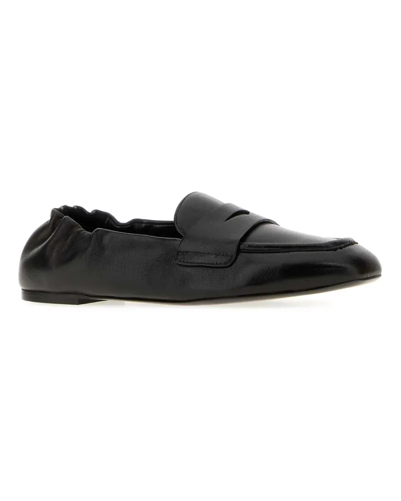 Stuart Weitzman Women's Black Leather Bryant Loafers Mocassini Black