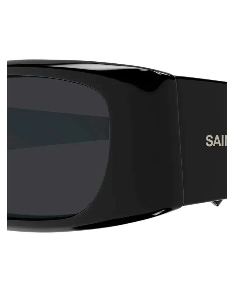 Saint Laurent SL942 Rectangle-Frame Sunglasses — Black Black