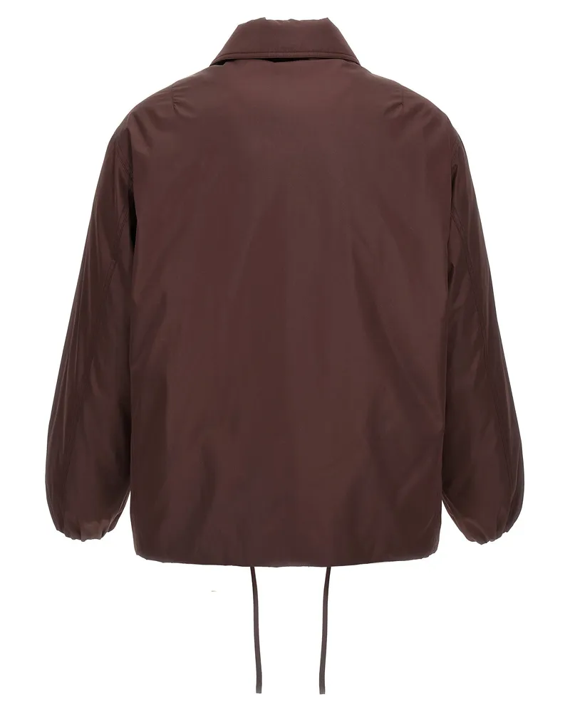 Jil Sander Men's Brown Polyester Full-Length Jacket Clothing Brown