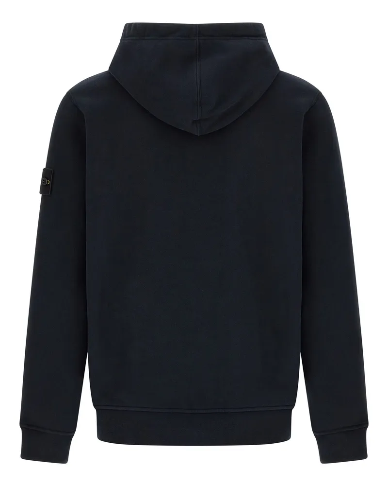 Stone Island Cotton-Blend Hoodie — Navy Navy