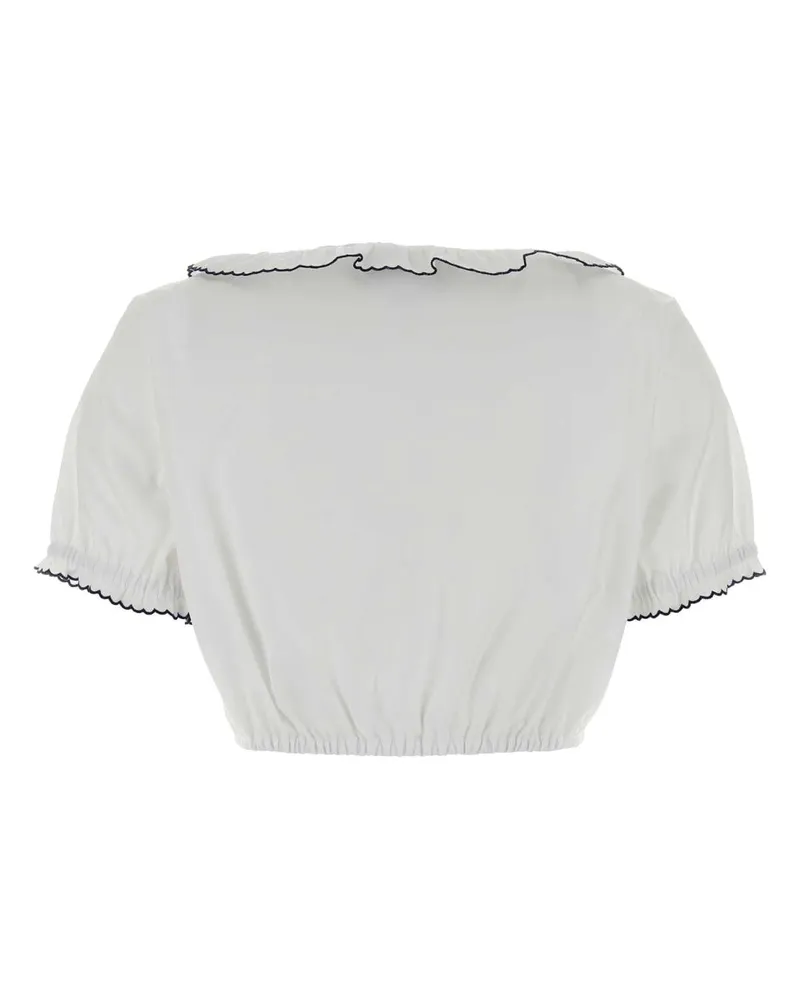Miu Miu Biancoblu Exterior: Cotton Maglieria Sweater White