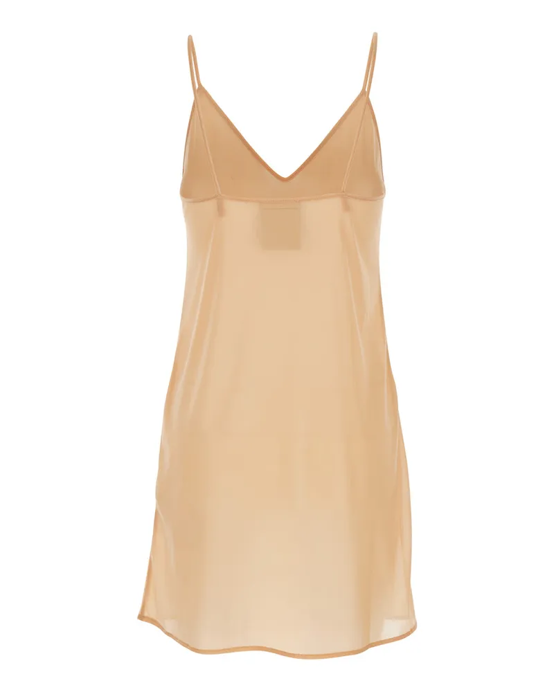 Semicouture Women's Slip Dress Beige Polyamide Beige