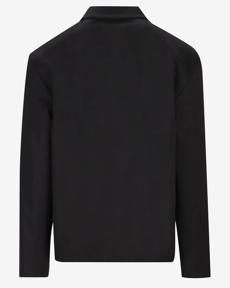 Gucci Men's Reversible Wool And Nylon Jacket Black Black