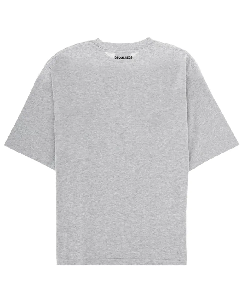 Dsquared2 Printed Cotton T-Shirt — Gray Gray