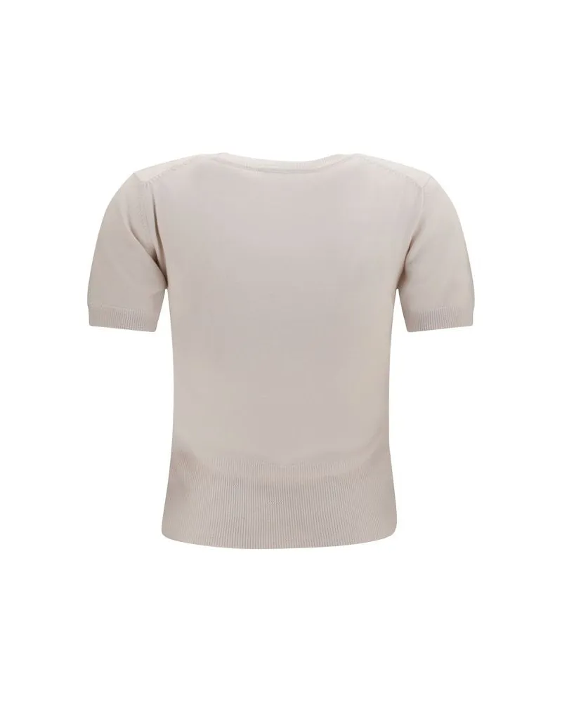 Vivienne Westwood Embroidered Orb T-Shirt — Beige Beige