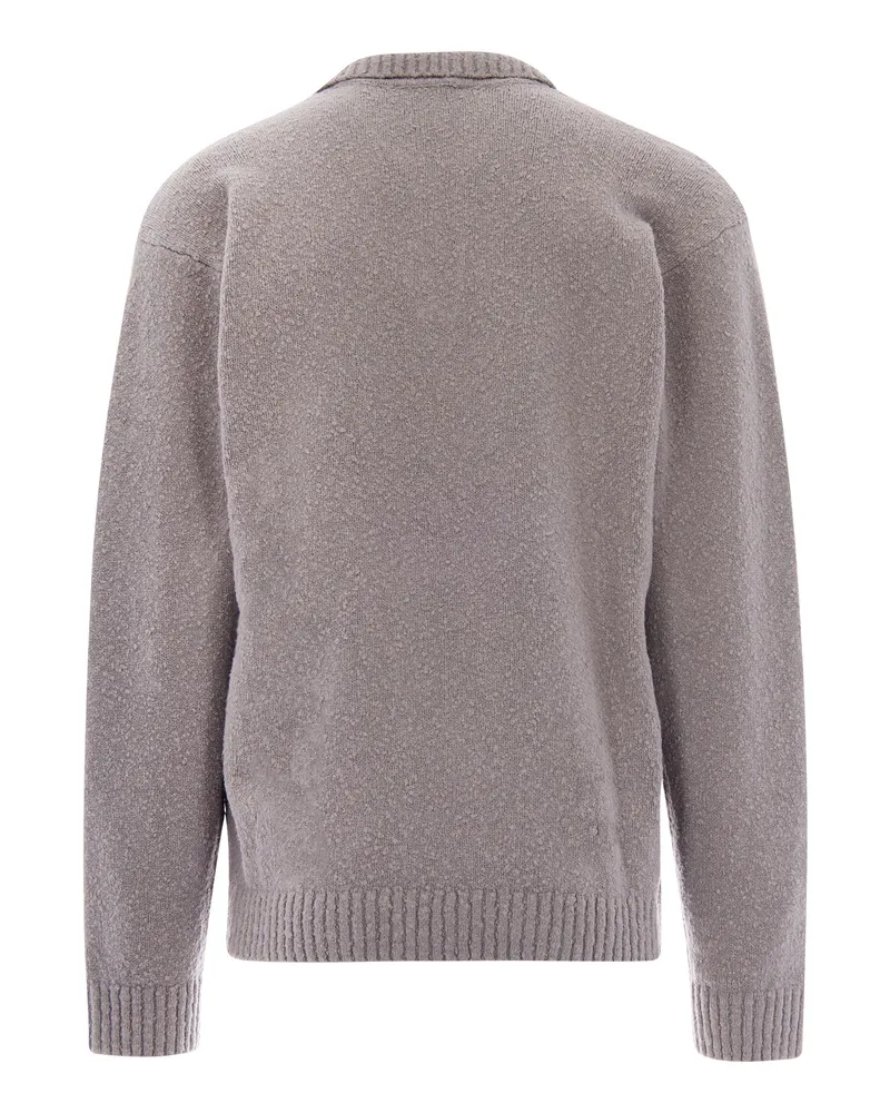 REPRESENT Bouclé Cotton-Blend Polo — Gray Gray