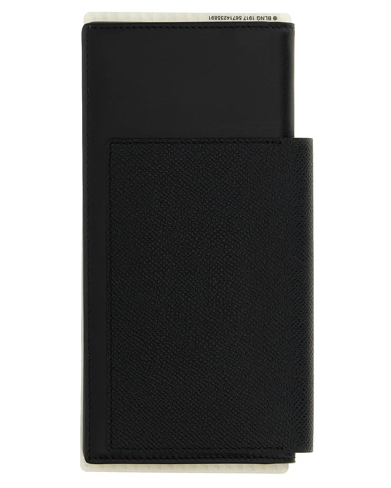 Balenciaga Men's Black Leather Wallet Black