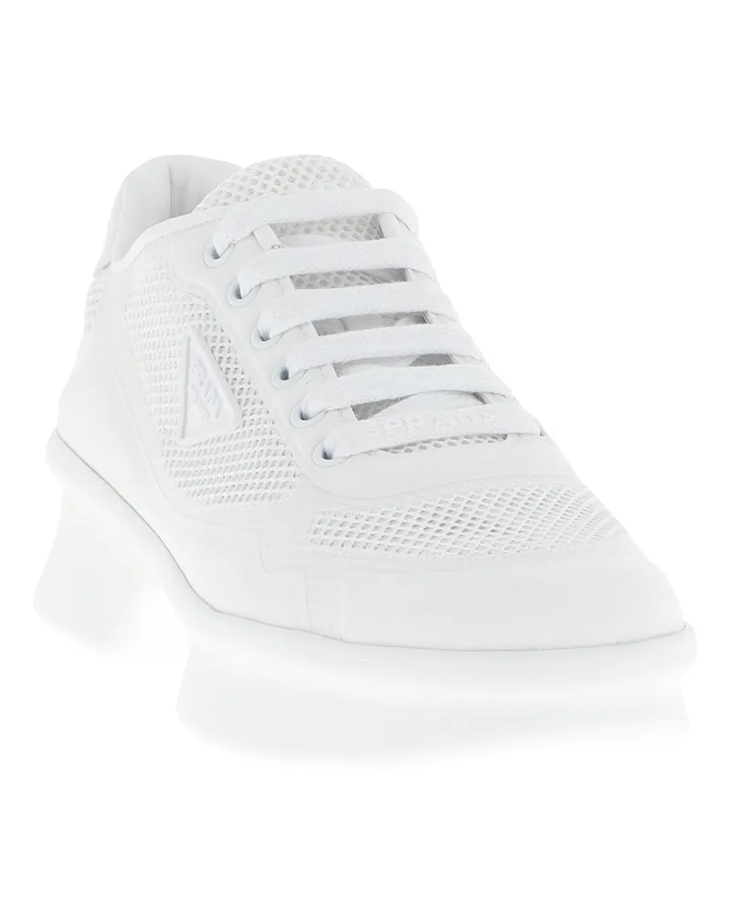 Prada Openwork Mesh Sneaker — White White