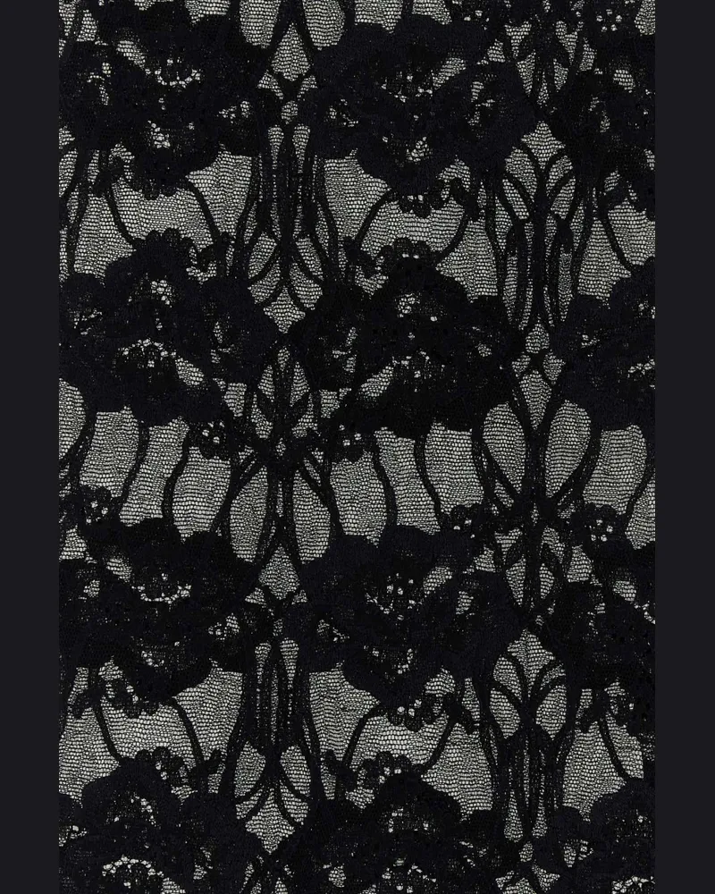 Saint Laurent Women's Black Lace Collant Noir Exterior: Nylon Elastane Calze Black