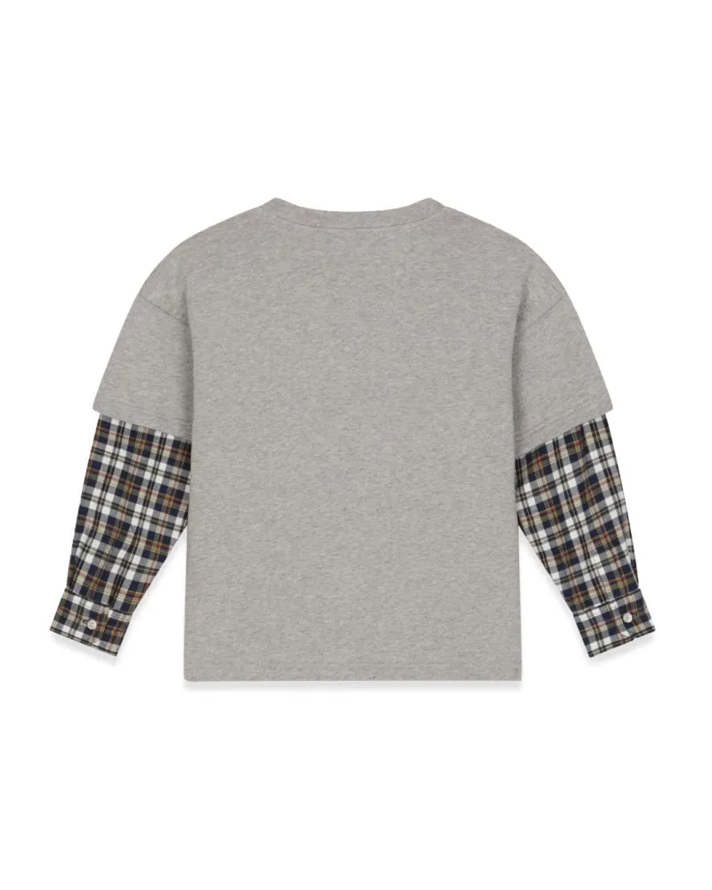 Dolce & Gabbana Prairie Sleeves Checked T-Shirt — Multicolor Multicolor