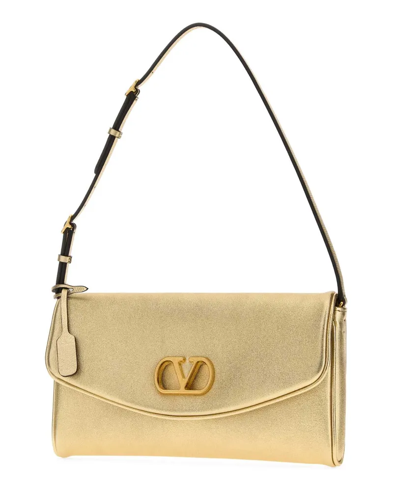 Valentino Garavani Women's Gold Nappa Leather Devain Shoulder Bag Mekong Borse A Mano Gold