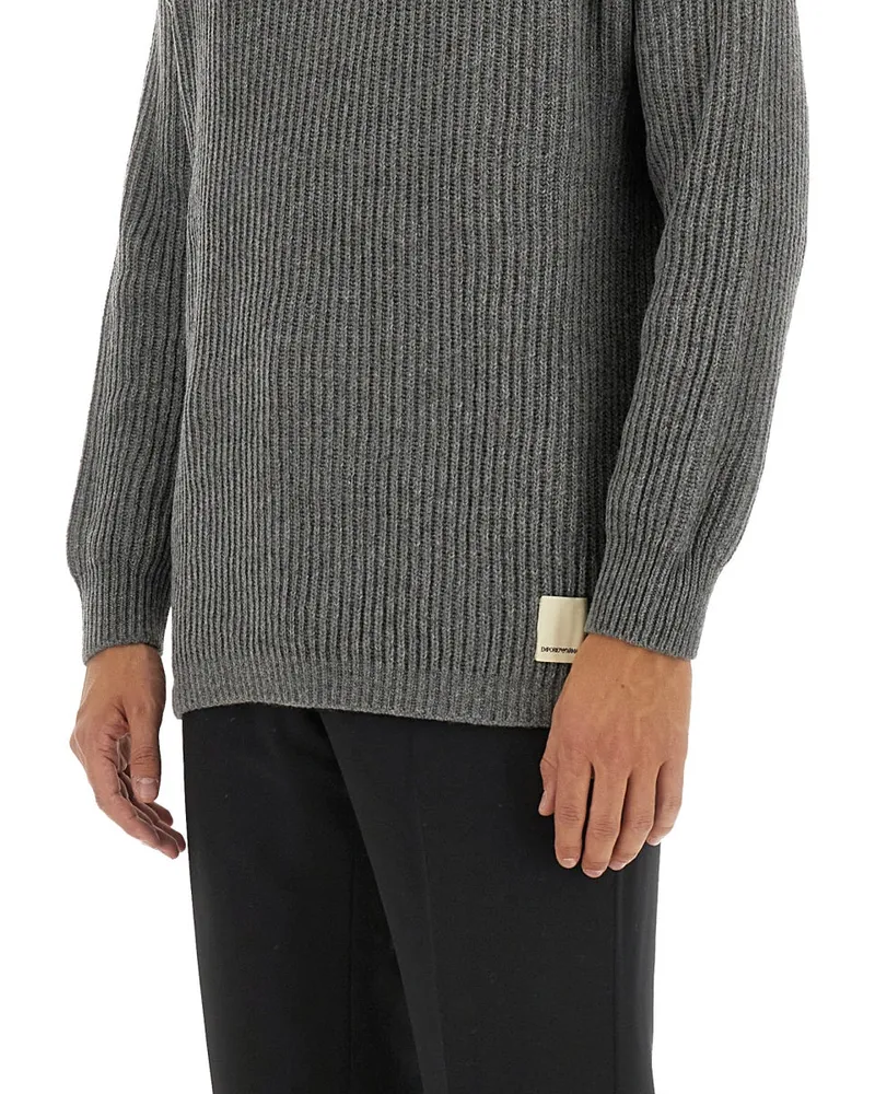 Emporio Armani Wool Jersey Sweater — Gray Gray