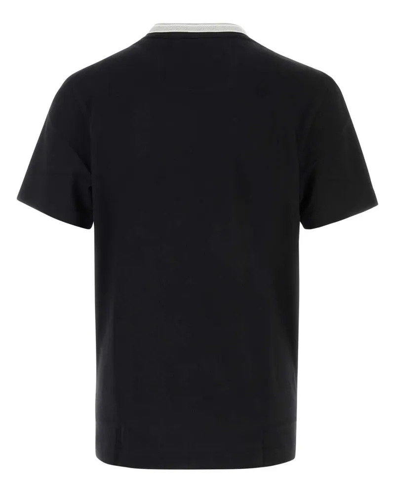 HUGO BOSS Men Pique T-Shirt Black Cotton Black