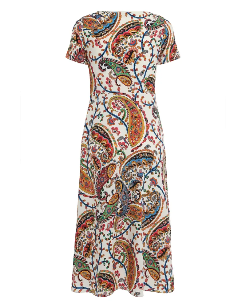 Etro Women's Printed Midi Dress Multicolour Polyester Multicolor