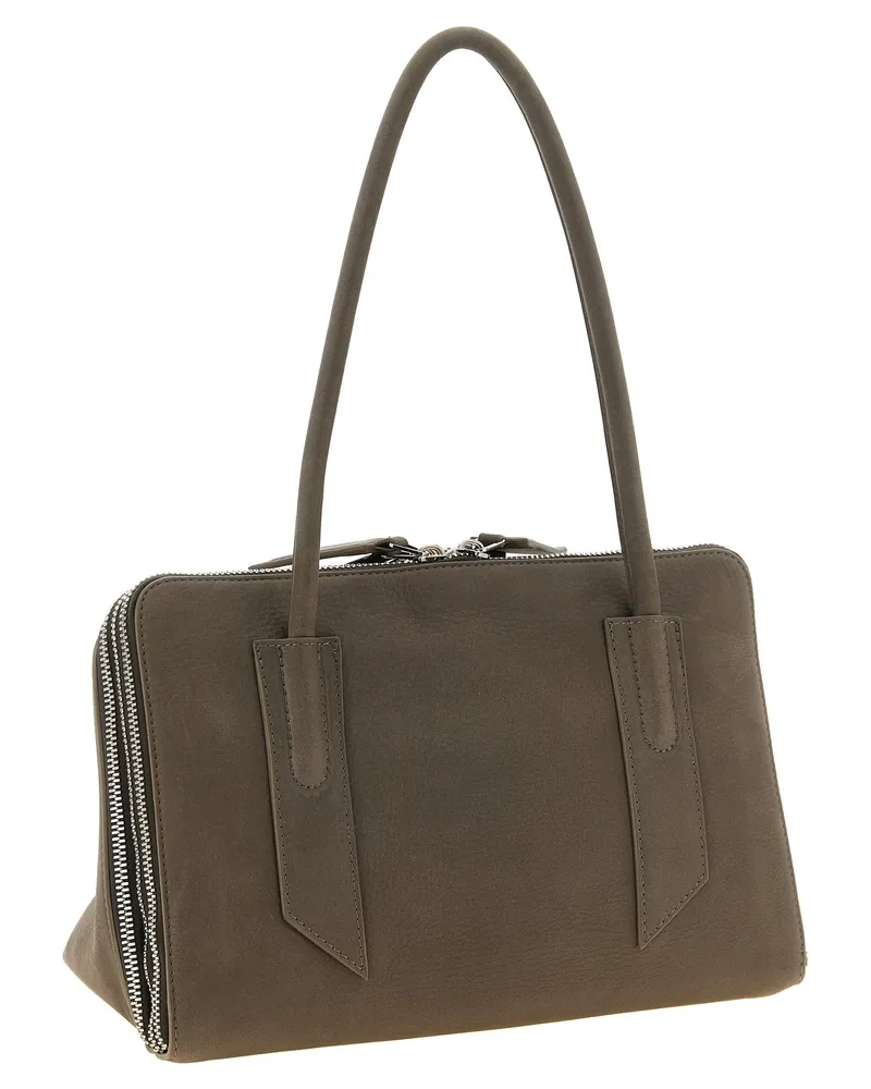 ATTICO Leather Shoulder Bag — Grey Grey