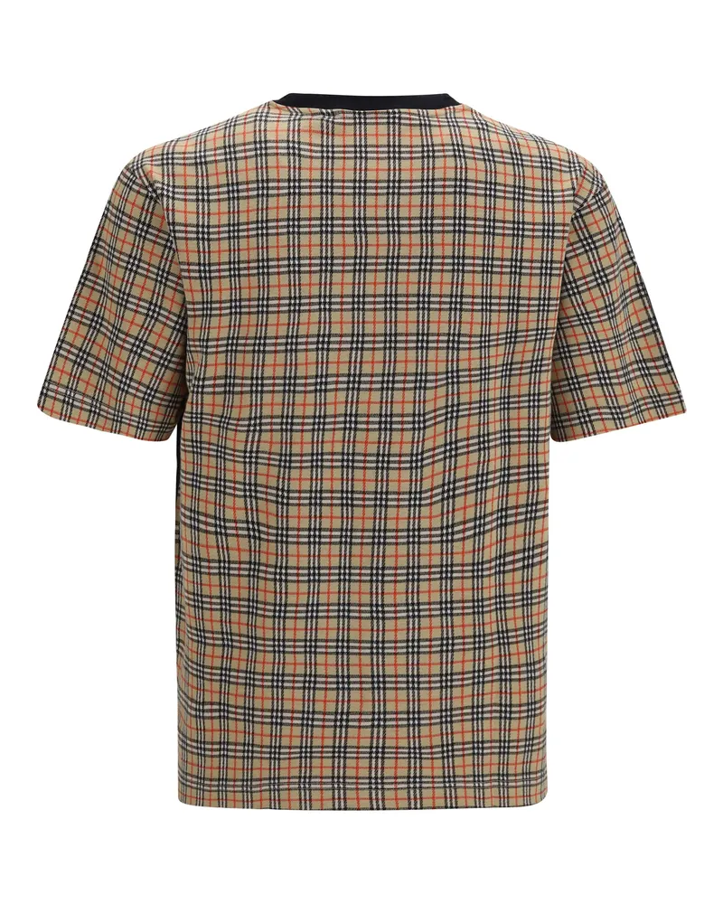 Burberry Men's Jwear Two-Tone T-Shirt Black Cotton T-Shirts And Polos Black