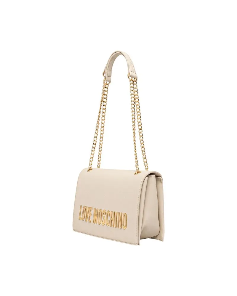 Moschino Women's Beige Polyethylene Handbag Bag Beige