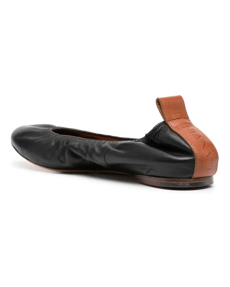 Lanvin Calf Leather Ballet Flat — Black Black