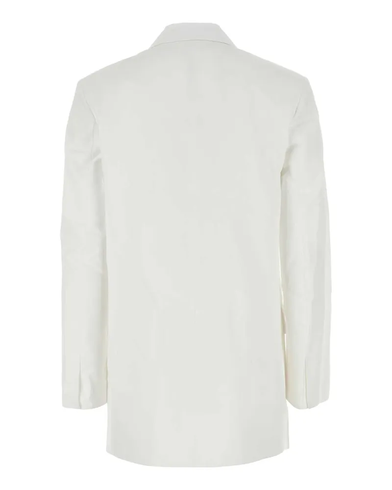 Valentino Garavani Women's Cotton Blazer White Exteiror Blazers White