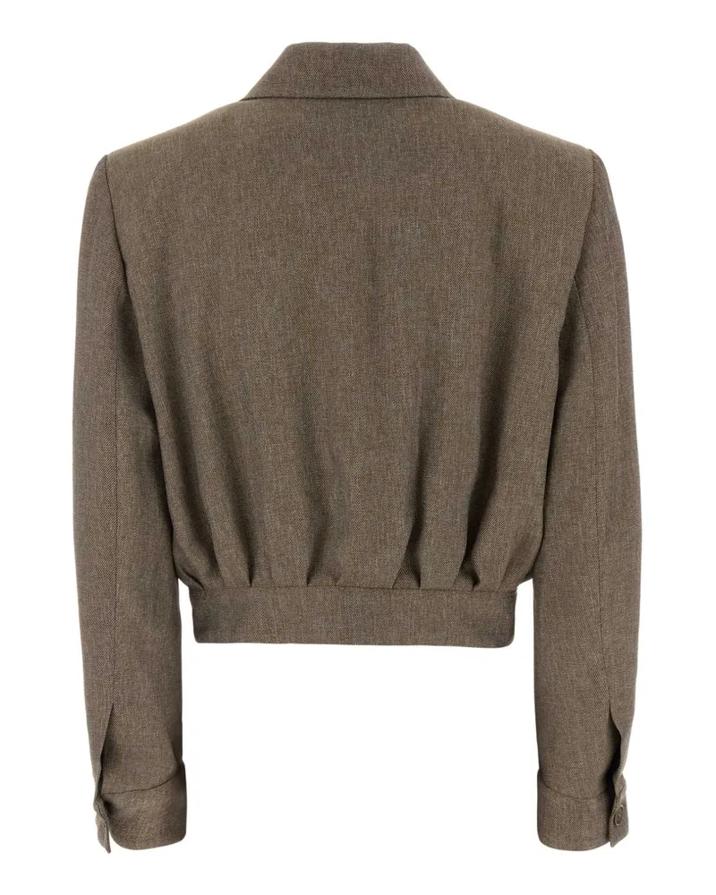 Giorgio Armani Caban Coat — Brown Brown