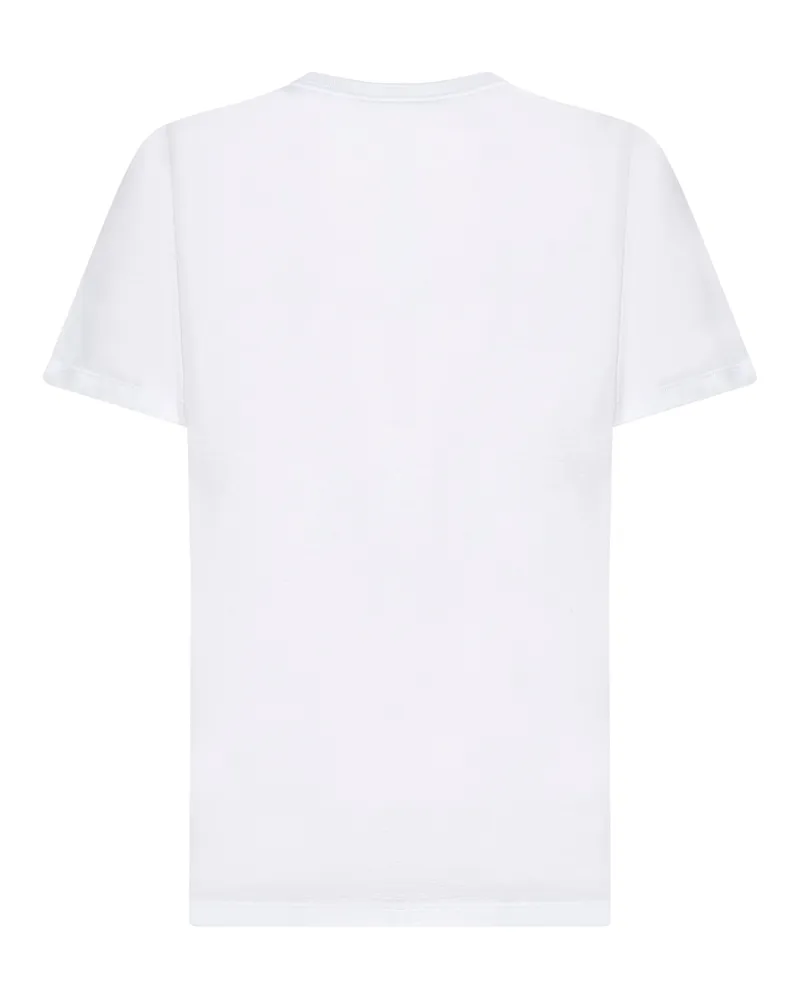 Prada Women's White Jersey Logo T-Shirt Cotton T-Shirts & Jerseys White