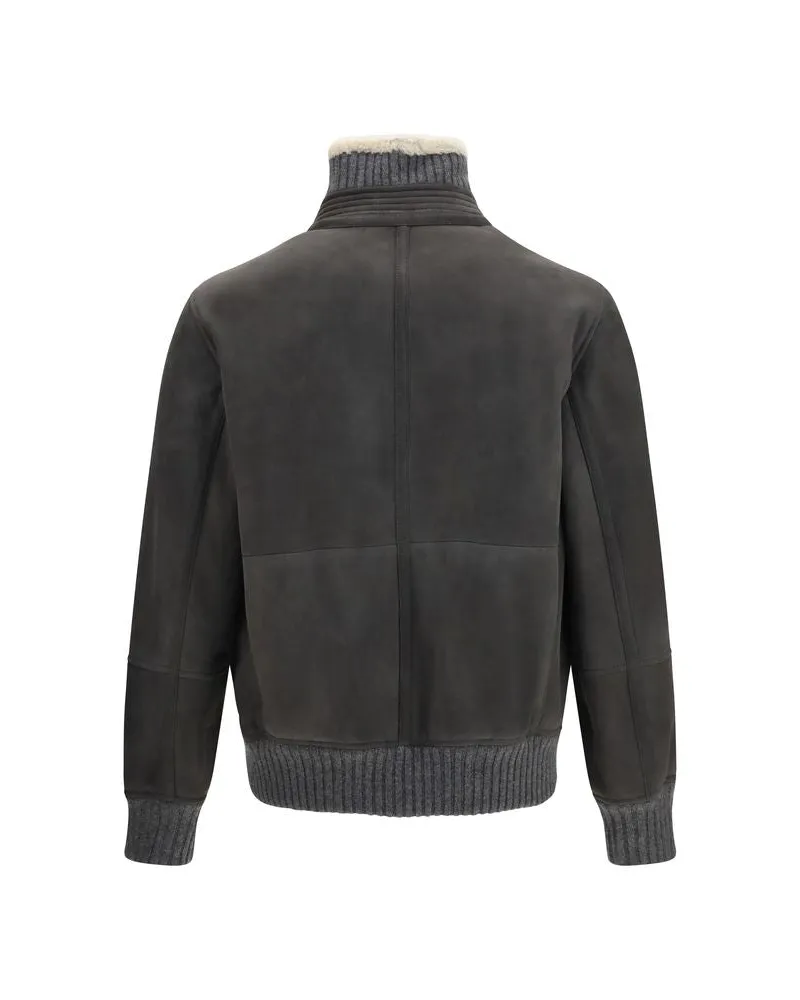 Brunello Cucinelli Ovis Aries Jacket — Gray Gray