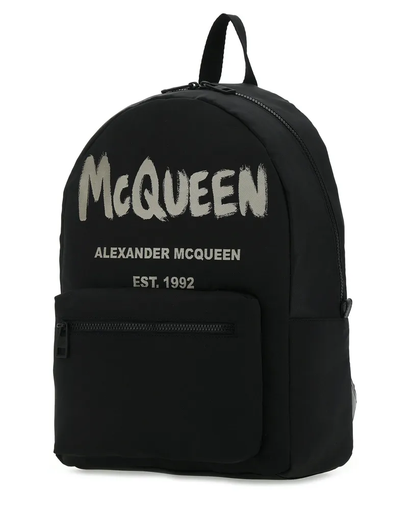 Alexander McQueen 6464571aabw 1073 E Poliestere Zaini Bag Black