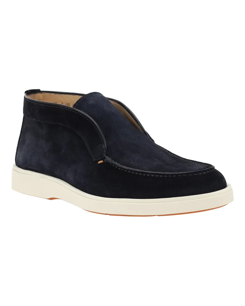Santoni Men's Desert Suede Ankle Boots Blue Sneaker Navy