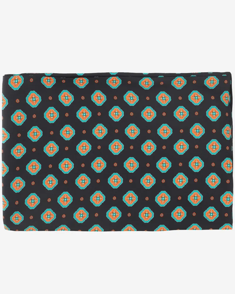 Alberto Biani Women's Floral Pattern Silk Foulard Black Scarf Scarfs Black
