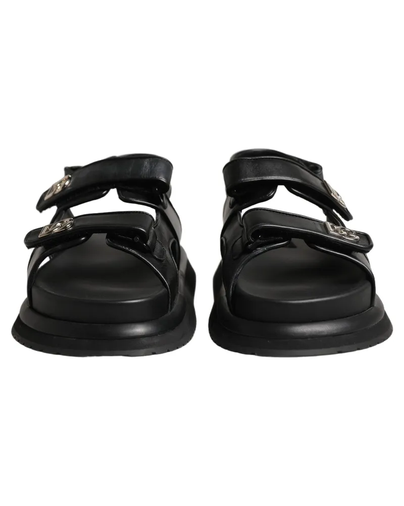 Dolce & Gabbana DG Logo Sandals — Black Black