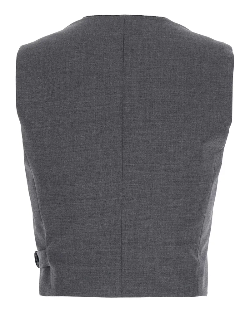 Brunello Cucinelli Virgin Wool Tunic — Gray Gray