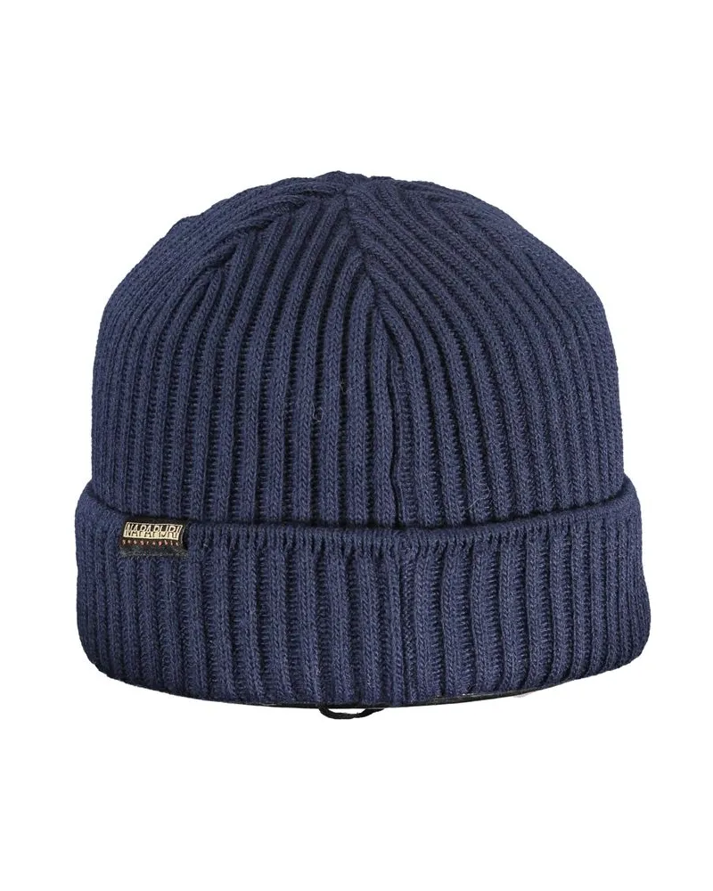 Napapijri NA-32586 Ribbed Acrylic Beanie — Blue Blue