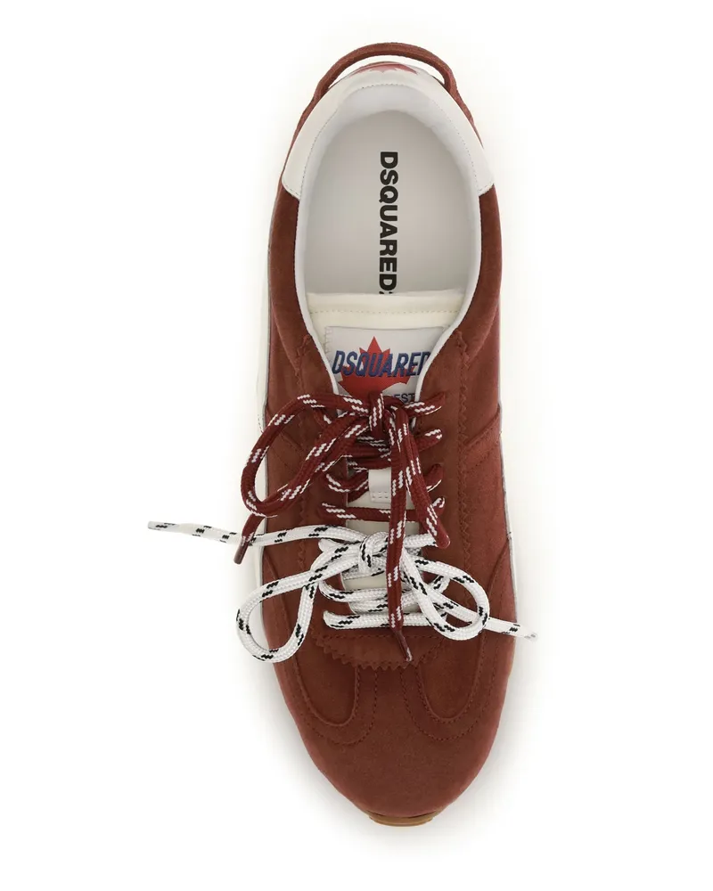 Dsquared2 Men's Sneakers Suede Bordeaux-Ivory Upper: Calf Leather Trainers Bordeaux/ivory Bordeaux