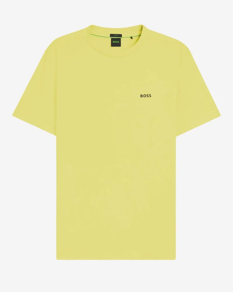 HUGO BOSS Stretch Cotton T-Shirt — Yellow Yellow