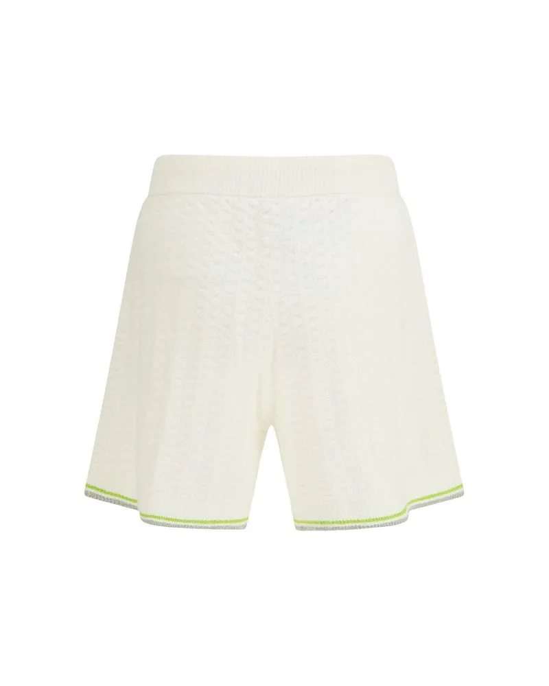 Casablanca Paris Men's White Cotton Bermuda Shorts White