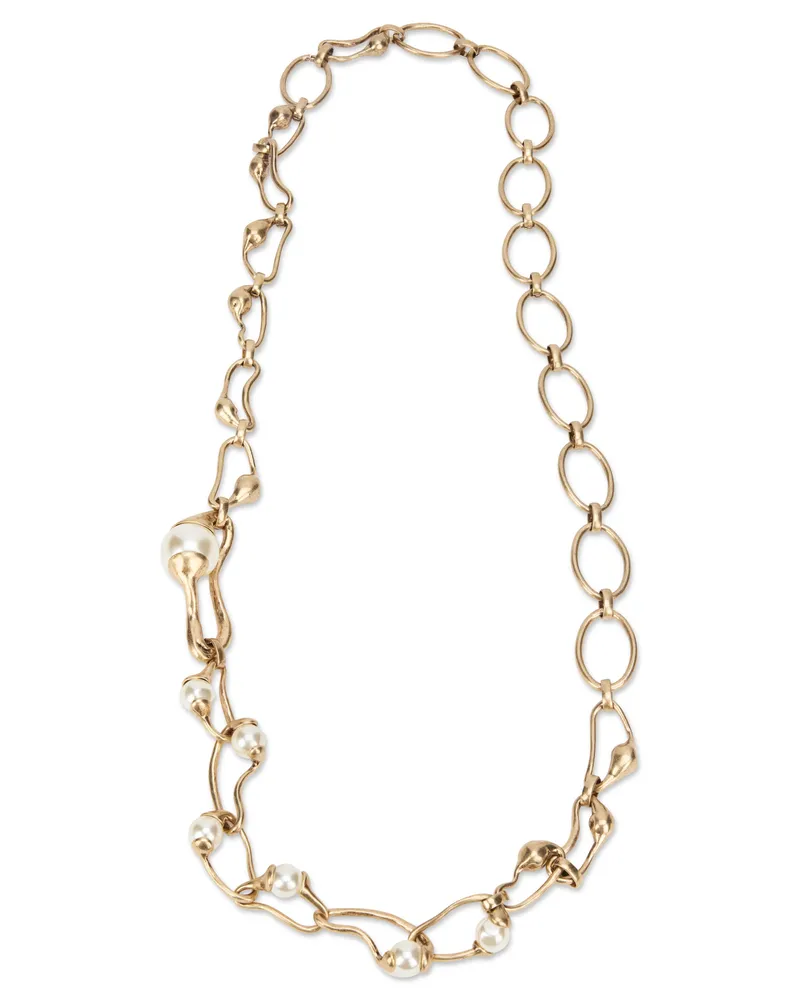 Max Mara Women's Necklace Metal Pendant Gold Necklaces Gold