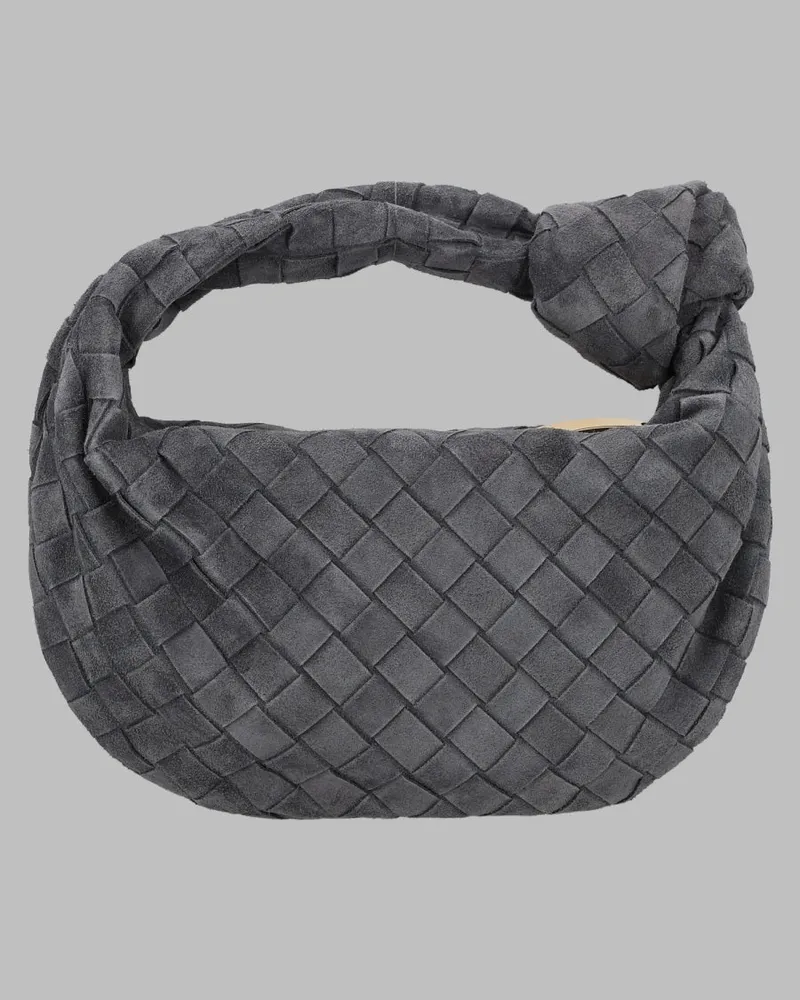 Bottega Veneta Women's Mini Handbag Jodie Grey Leather Calf Handbags Hand Bags Gray