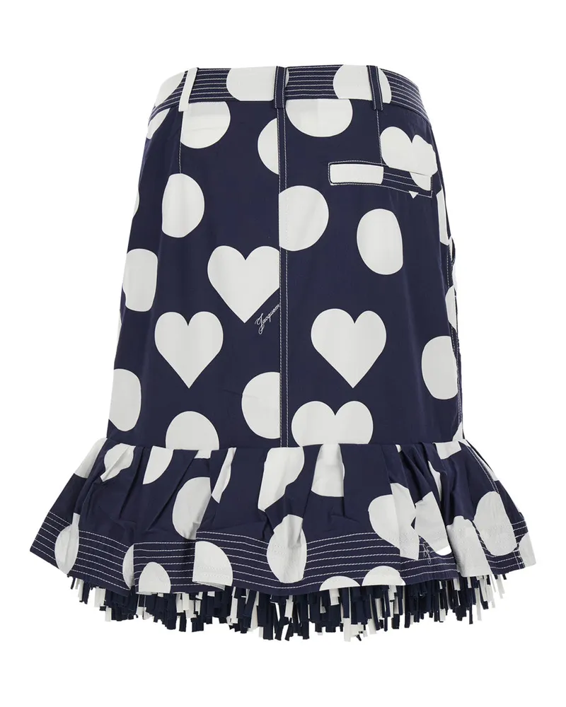 Jacquemus Women's Skirt La Jupe Cabana Blue Cotton Blue