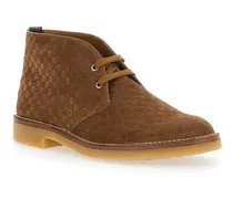 GG Suede with Web Detail Chukka Boot — Brown