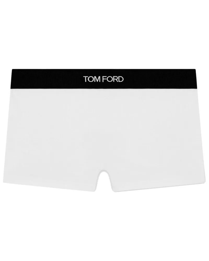 Tom Ford Logo-Jacquard Modal Boxer Briefs — White White