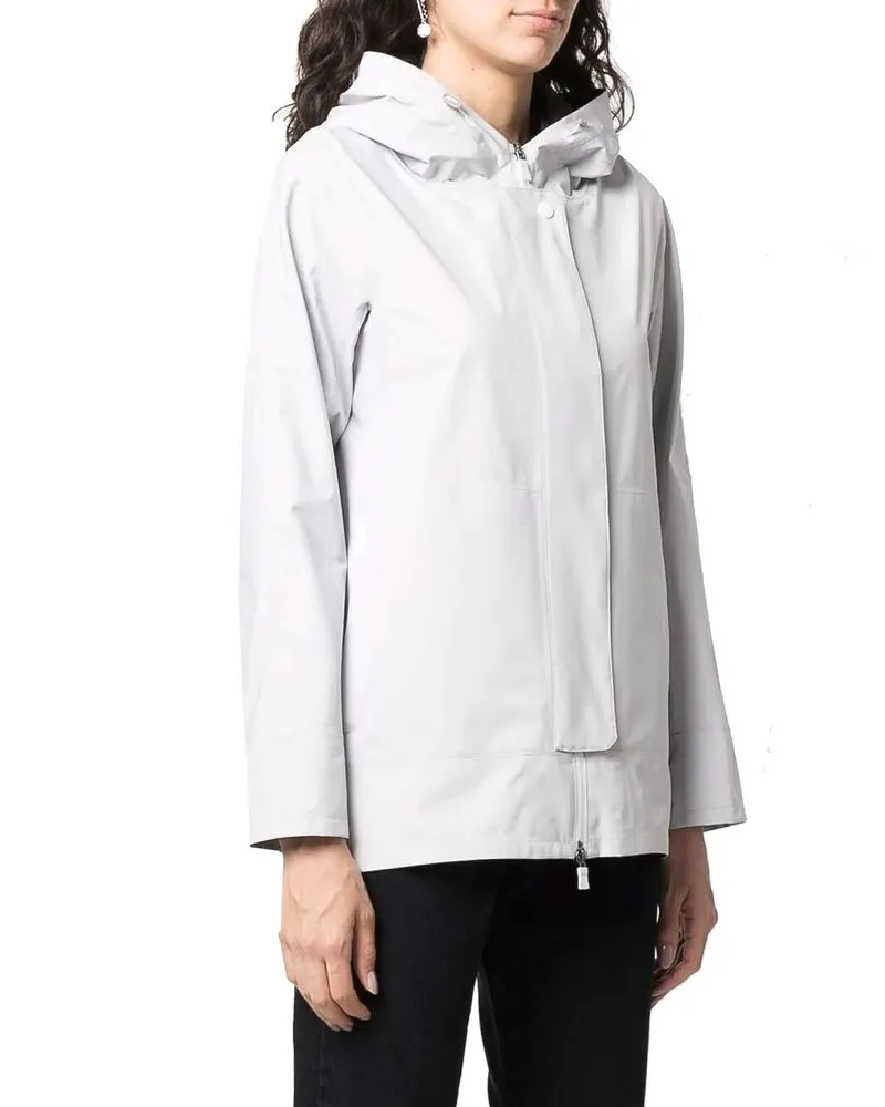 Herno Women's Gray Polyester Shell Jacket Clothing White